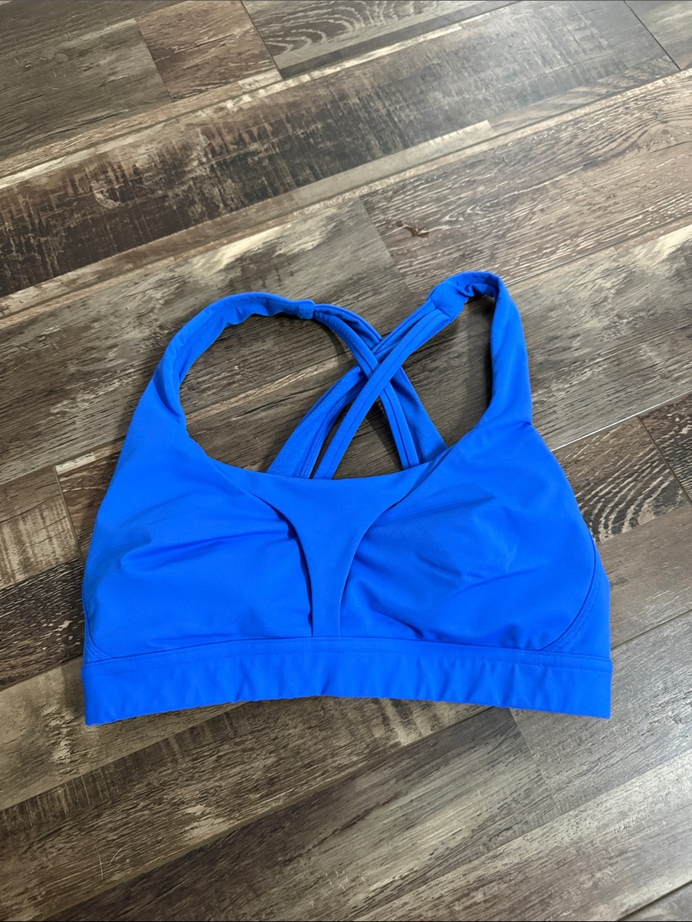 lululemon athletica stash it all Blue Cross-Back Sports Bra